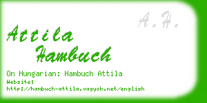 attila hambuch business card